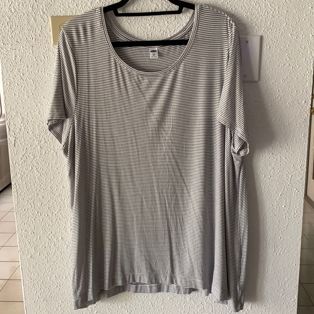 Old Navy Short Sleeve Stripe Shirt Size XXL